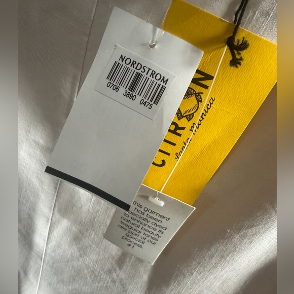 NWT Citron Sant Monica White Linen - Silk Blend Pants - Picture 8 of 8